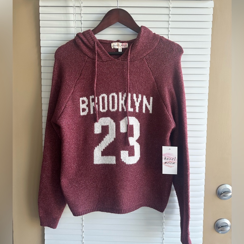 Hazel Moon Hoodie Red Sweater size M